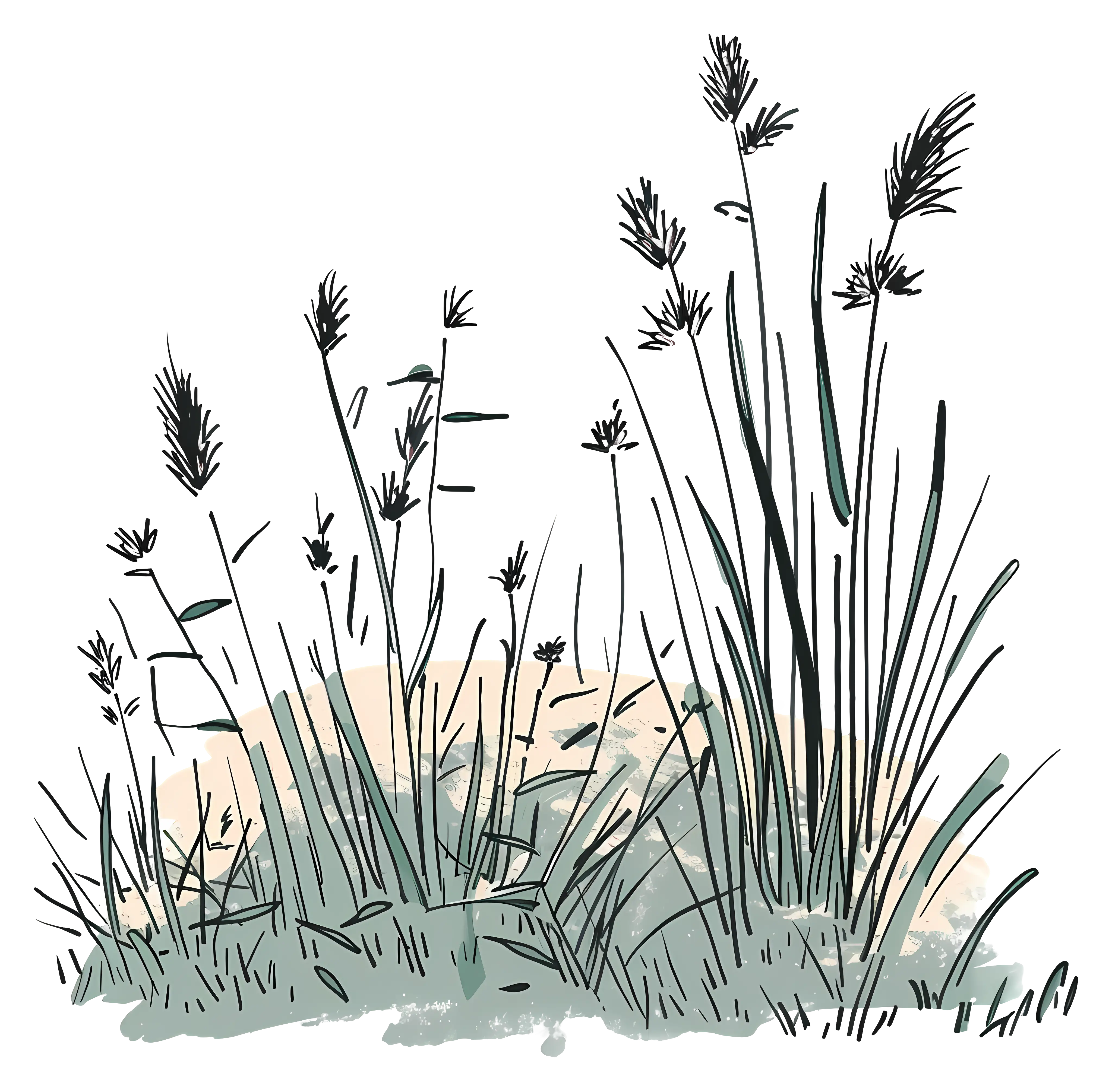 Hand-drawn Grass Illustration