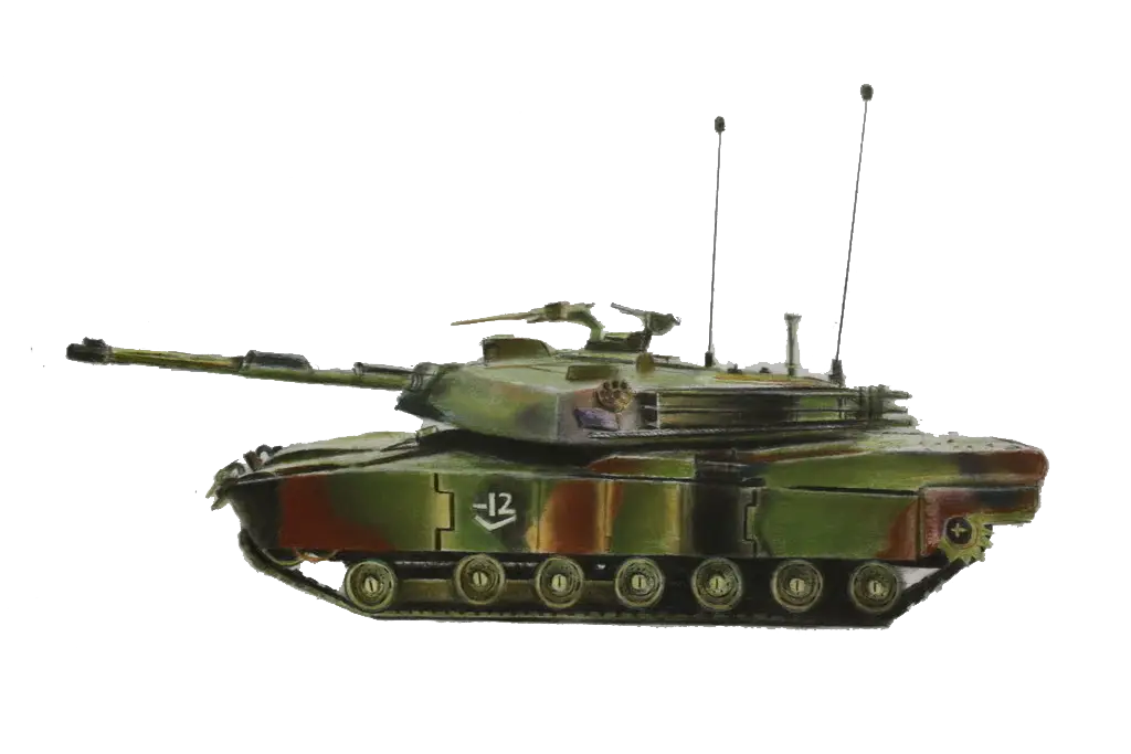 Camouflage Military Battle Tank Illustration
