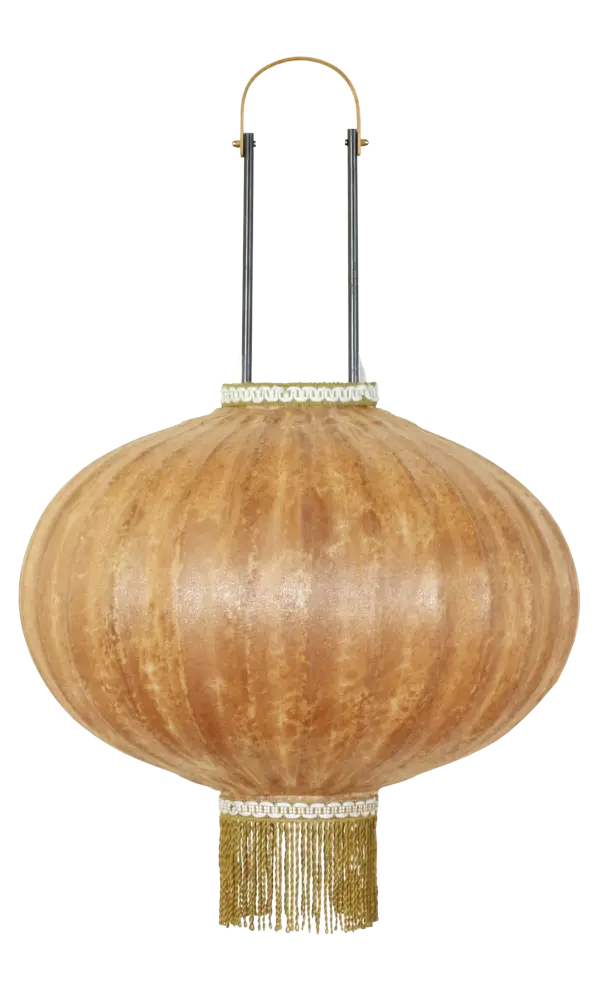 Traditional Wooden Lantern with Tassels