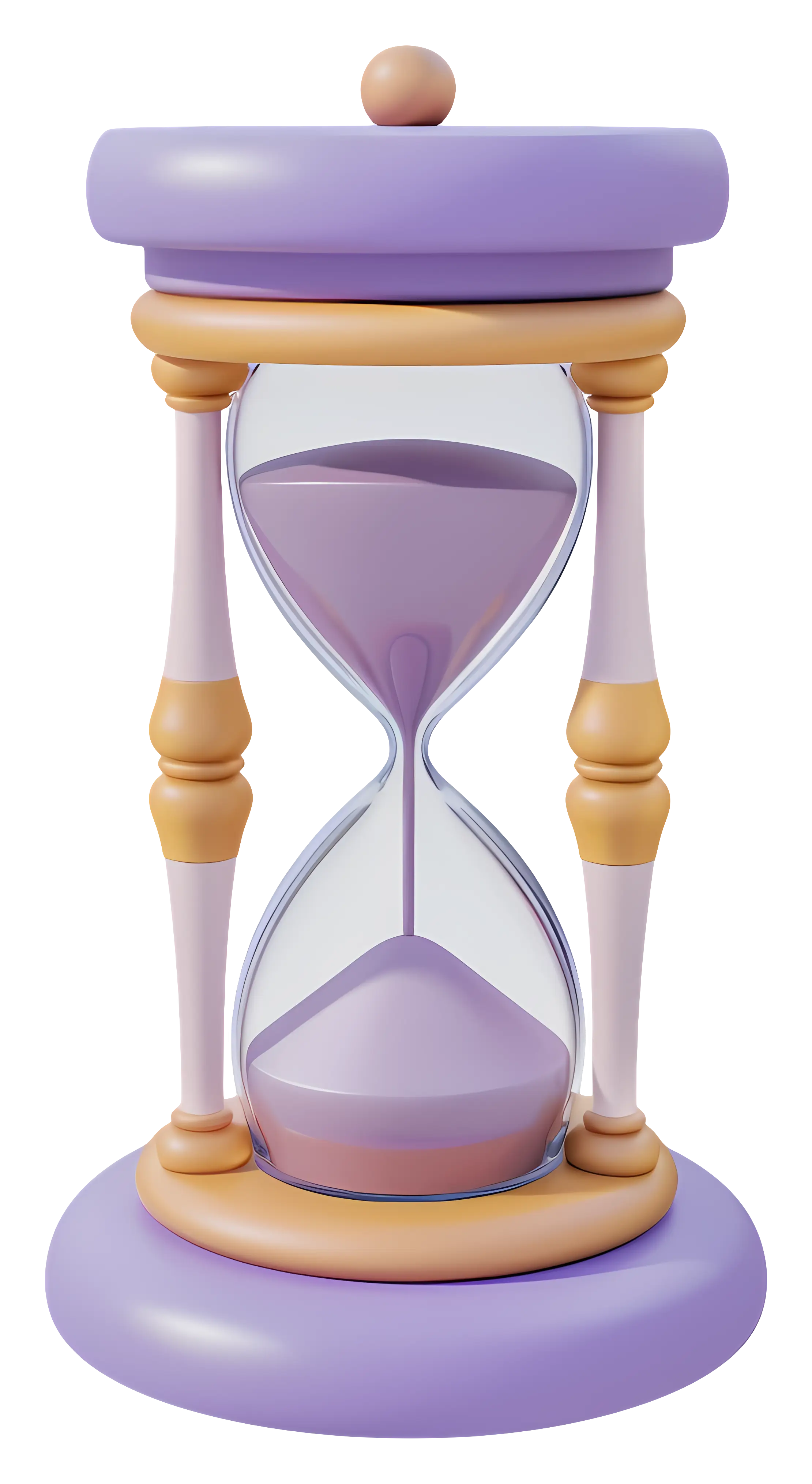 Purple Hourglass Sand Timer