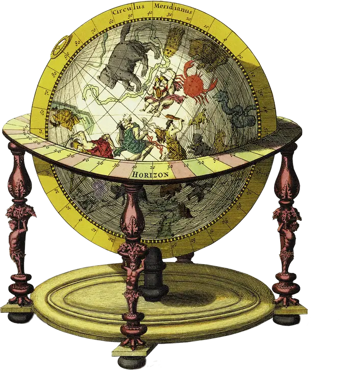 Antique Globe with Constellations