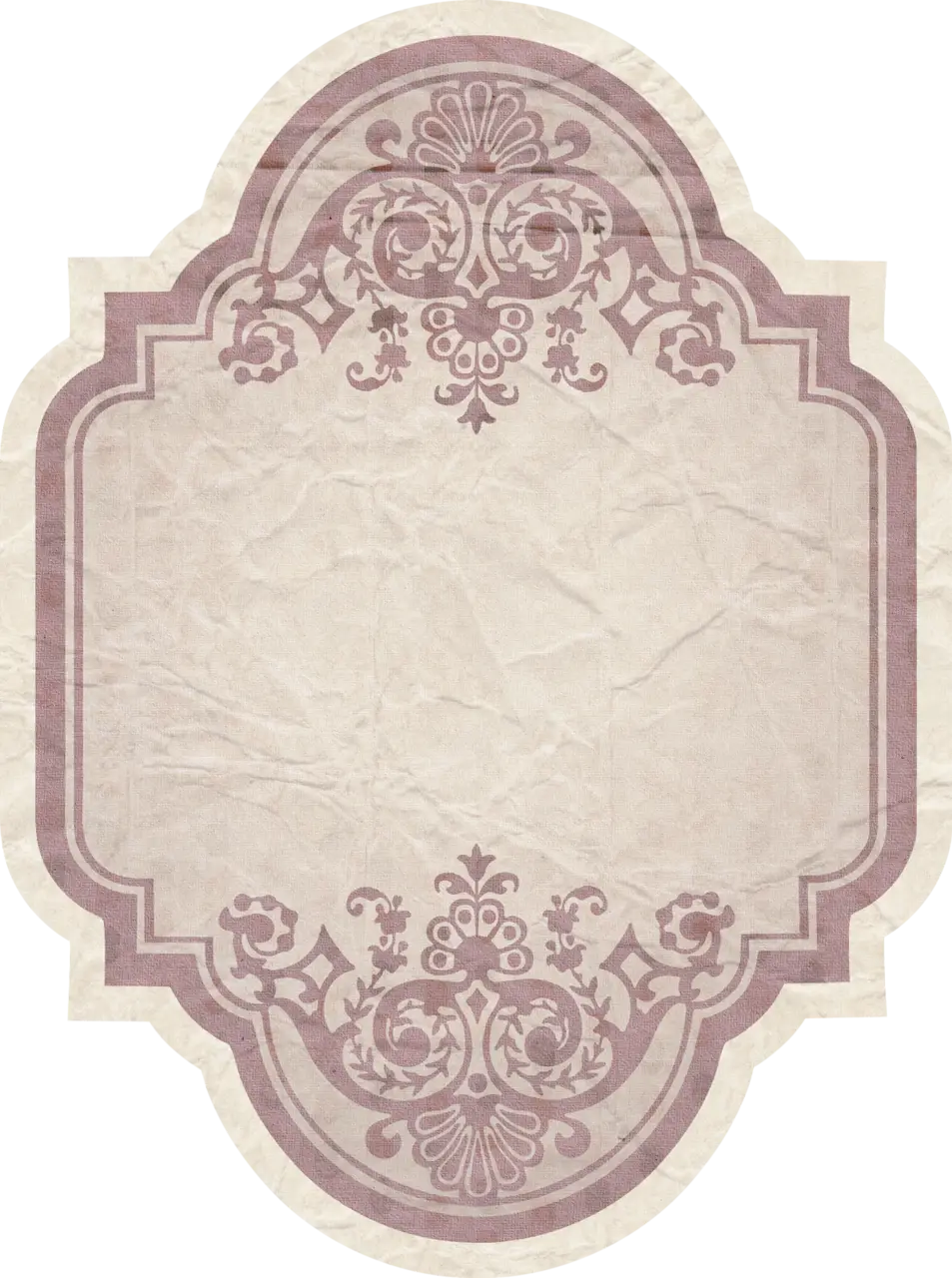 Ornate Vintage Label Design with Intricate Pattern