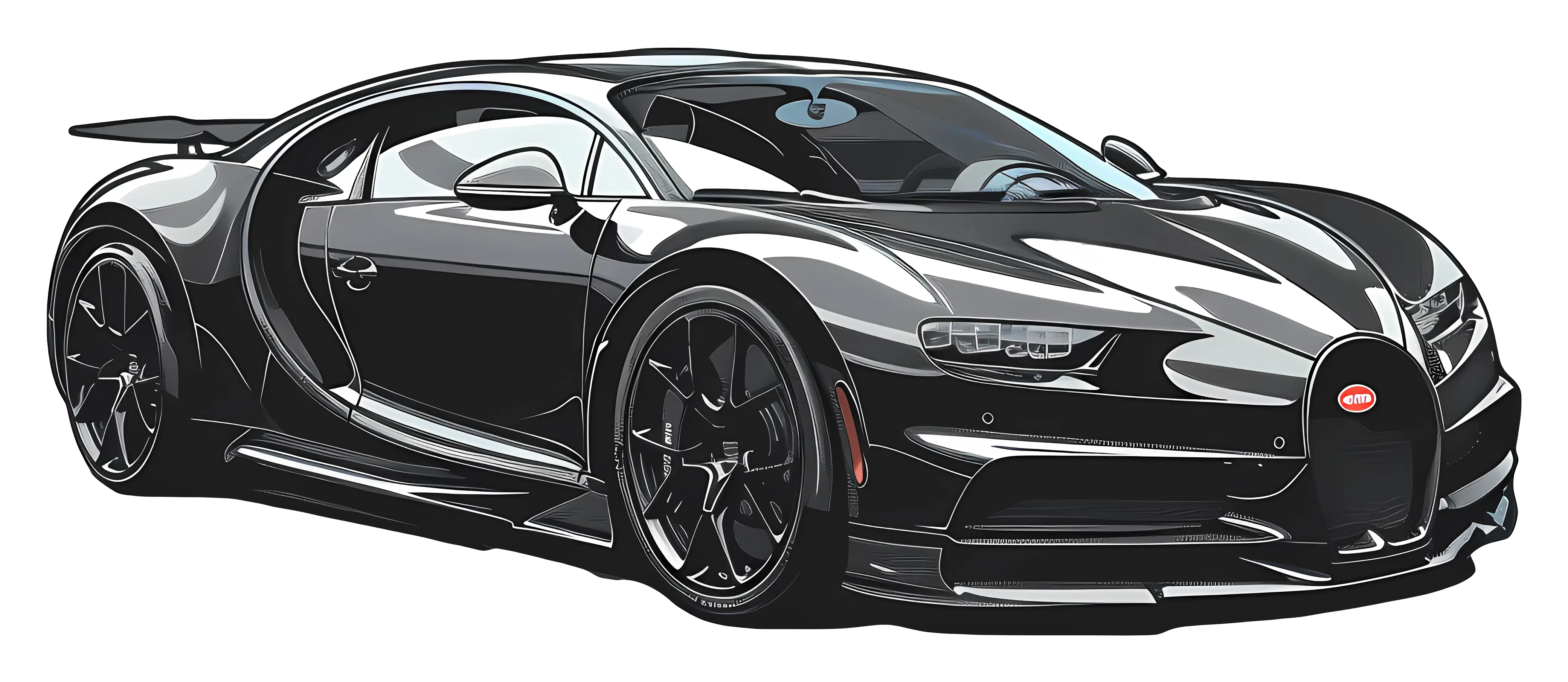 Sleek Modern Black Sports Car