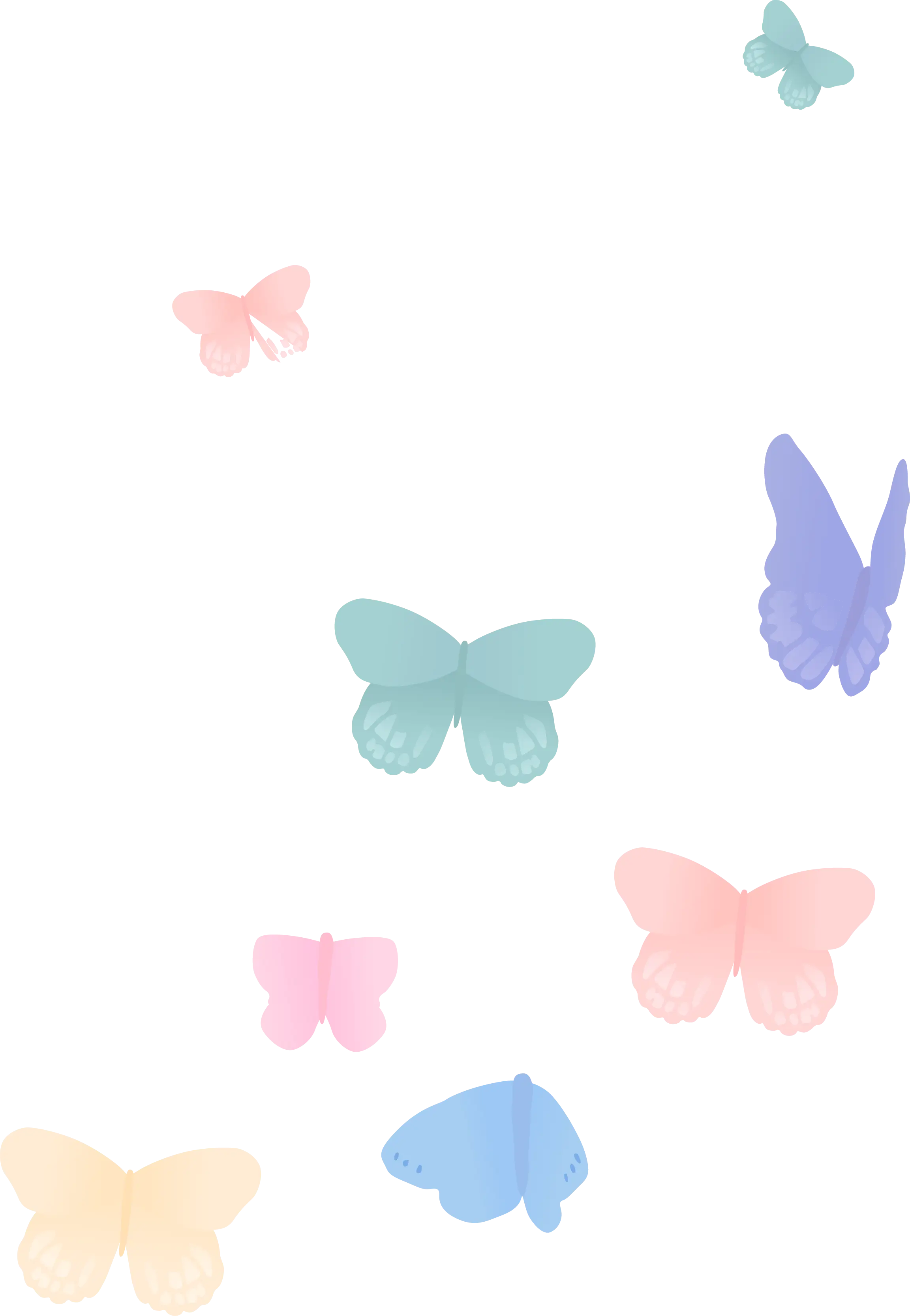 Colorful Butterflies in Flight