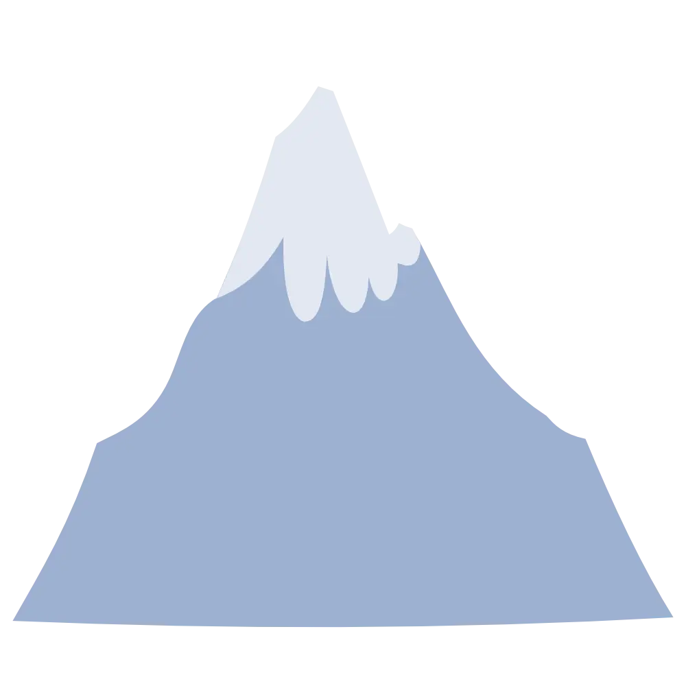 Blue Mountain with Snowy Peak