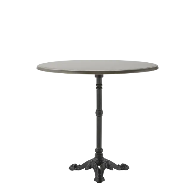 Simple Round Table with Metal Stand