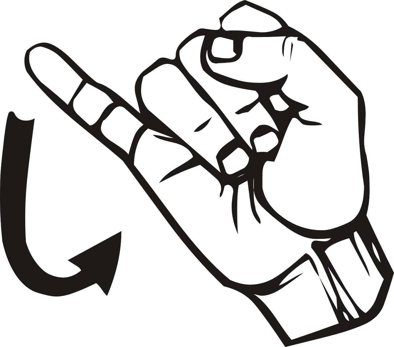 Illustration of Hand Gesture Sign Communication