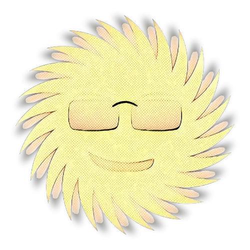 Sun Cartoon with Glasses