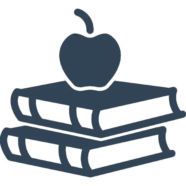 Books and Apple Icon for Education