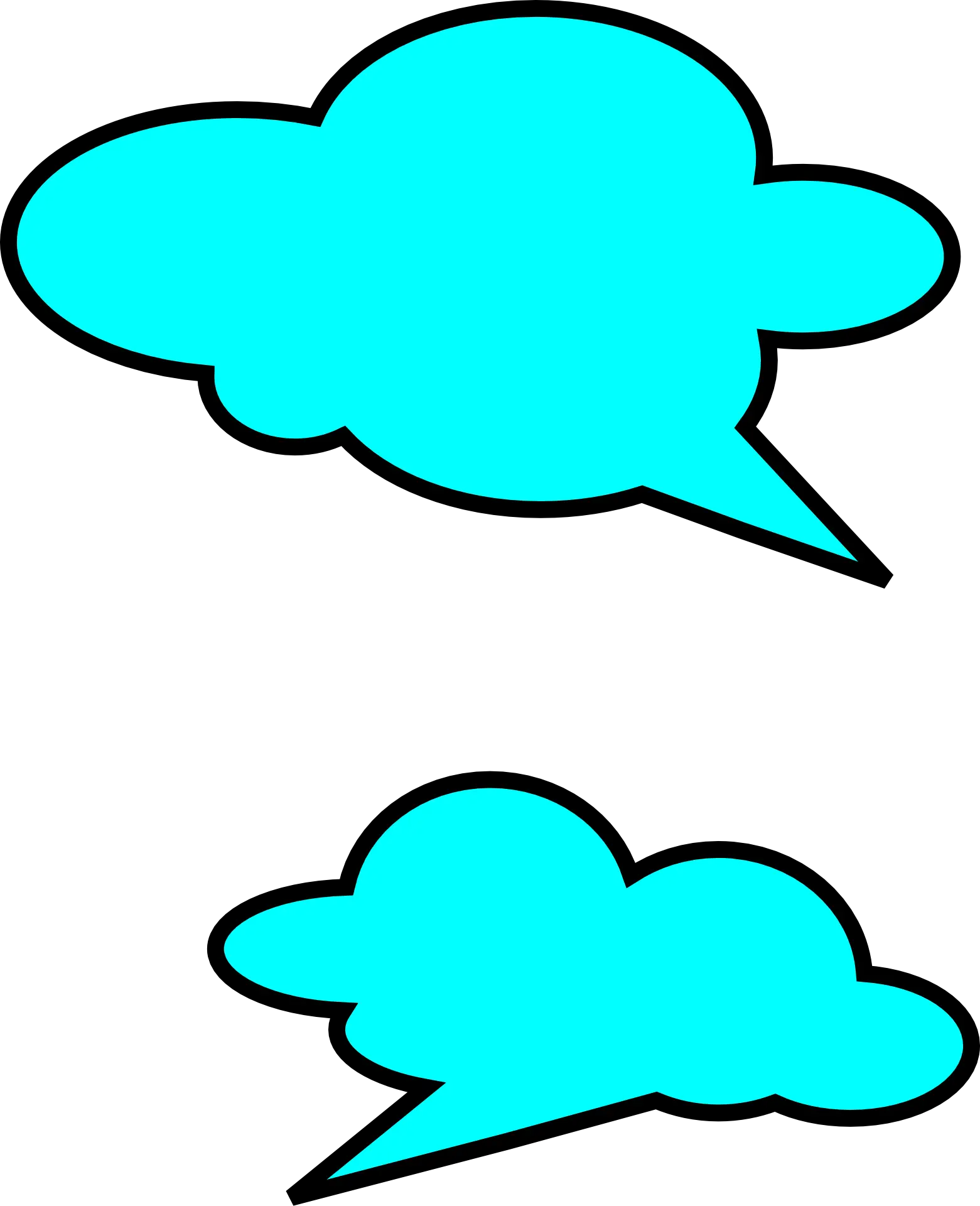 Cartoon Blue Speech Bubbles