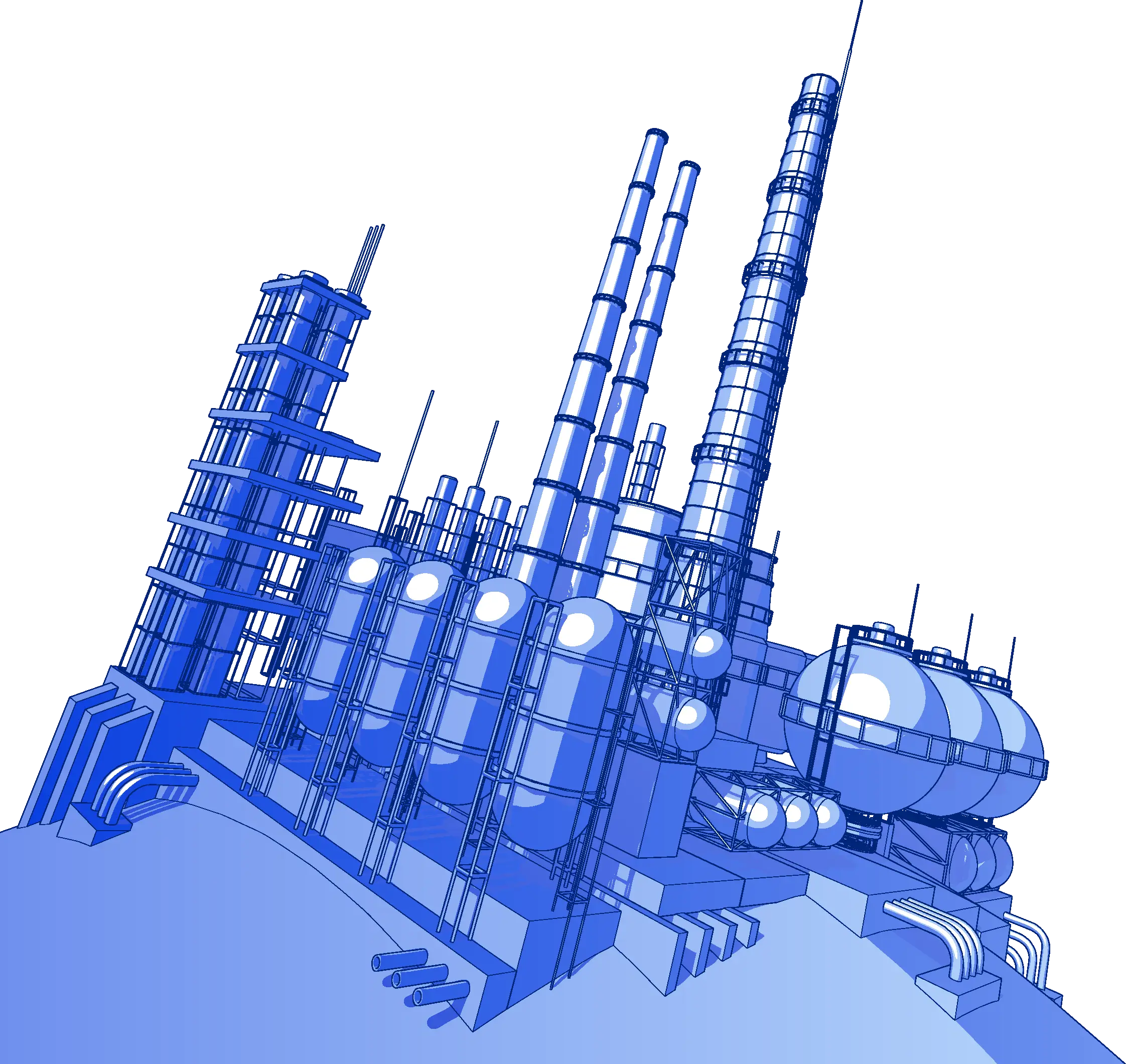 Industrial Plant Blueprint for Manufacturing