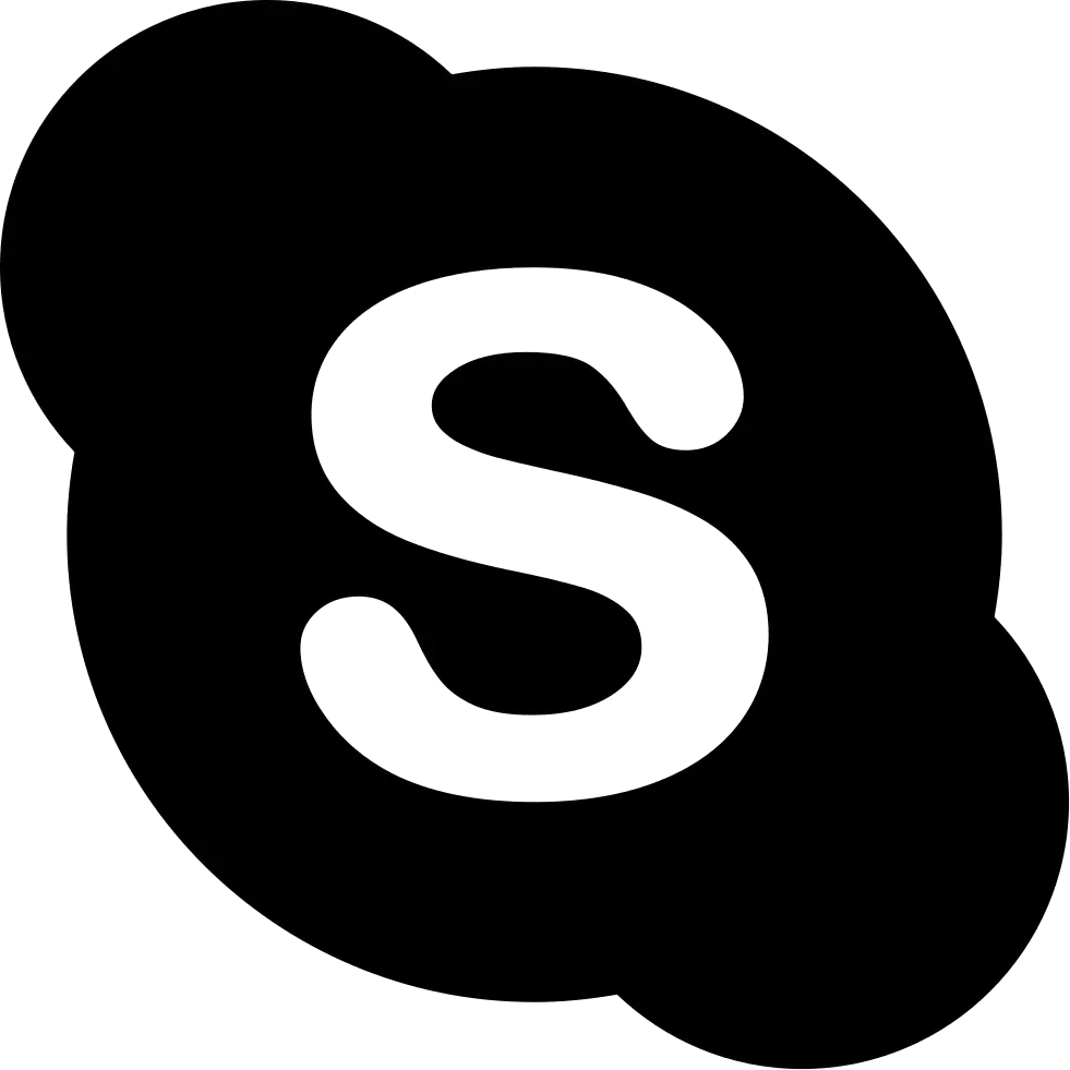 Black Skype Logo Design