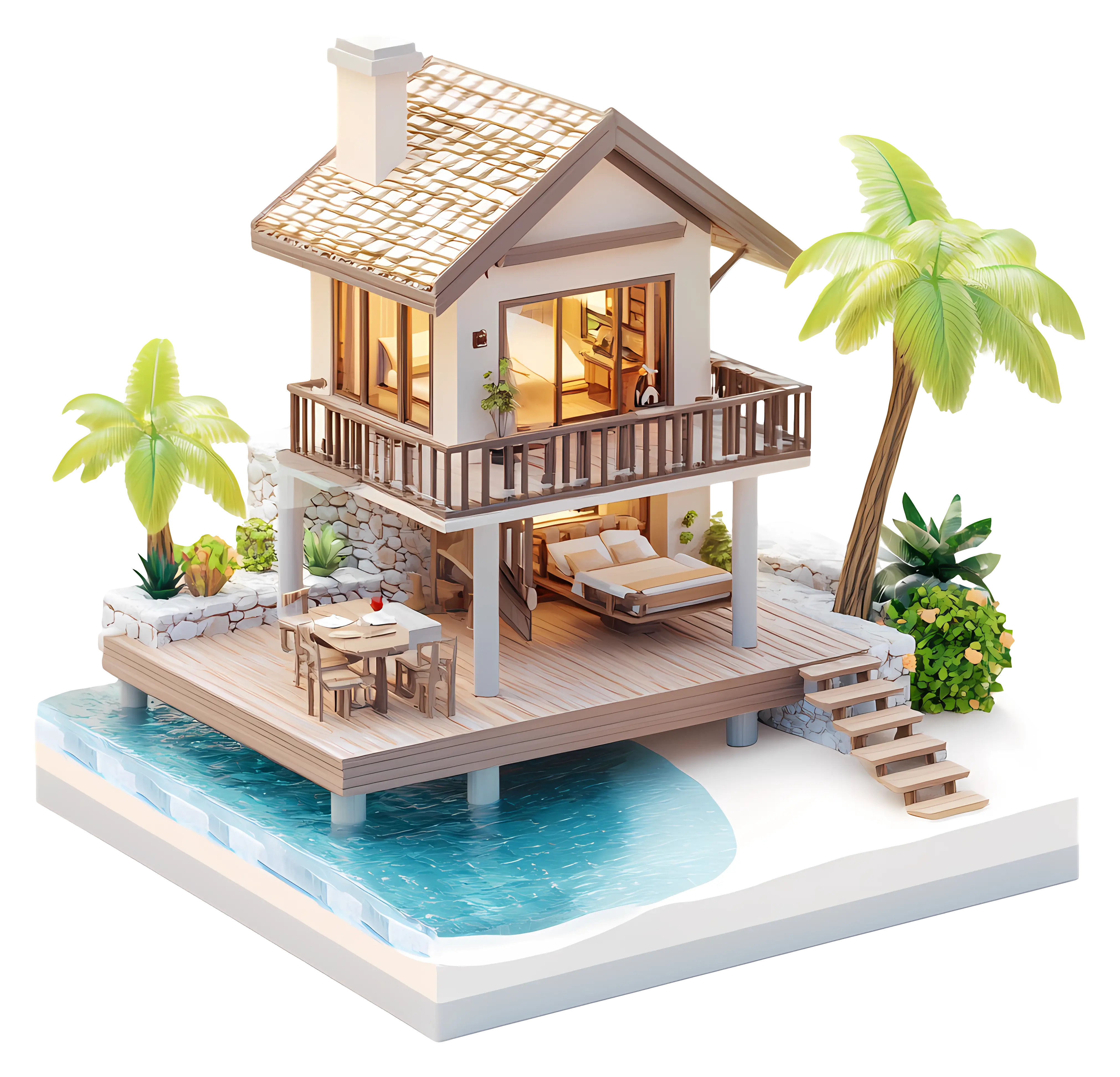 Beach House Illustration