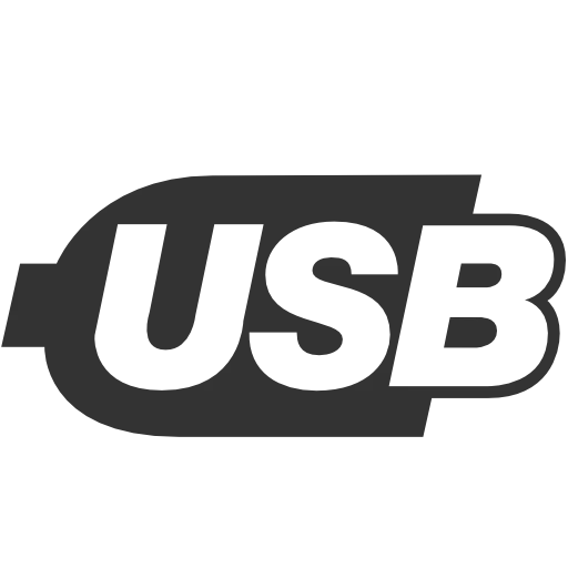 Black USB Logo for Technology Use