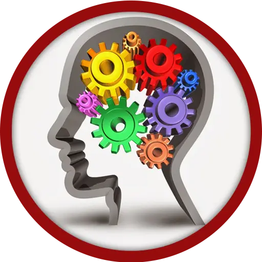 Illustration of Head with Colorful Gears