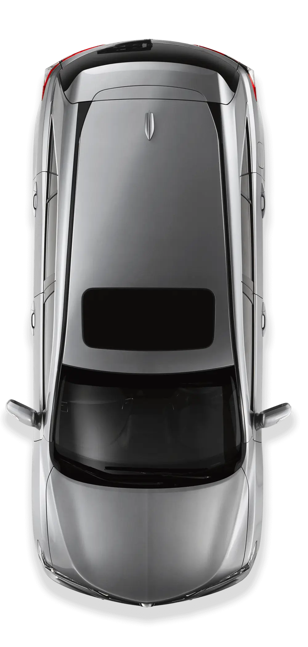 Silver Car Top View Design