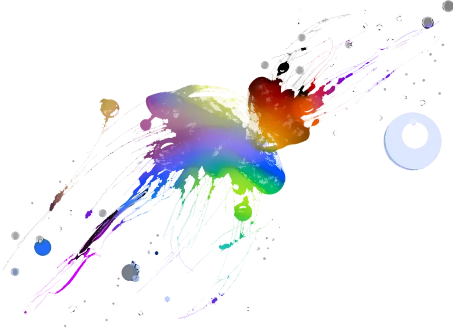 Abstract Colorful Paint Splatter Design
