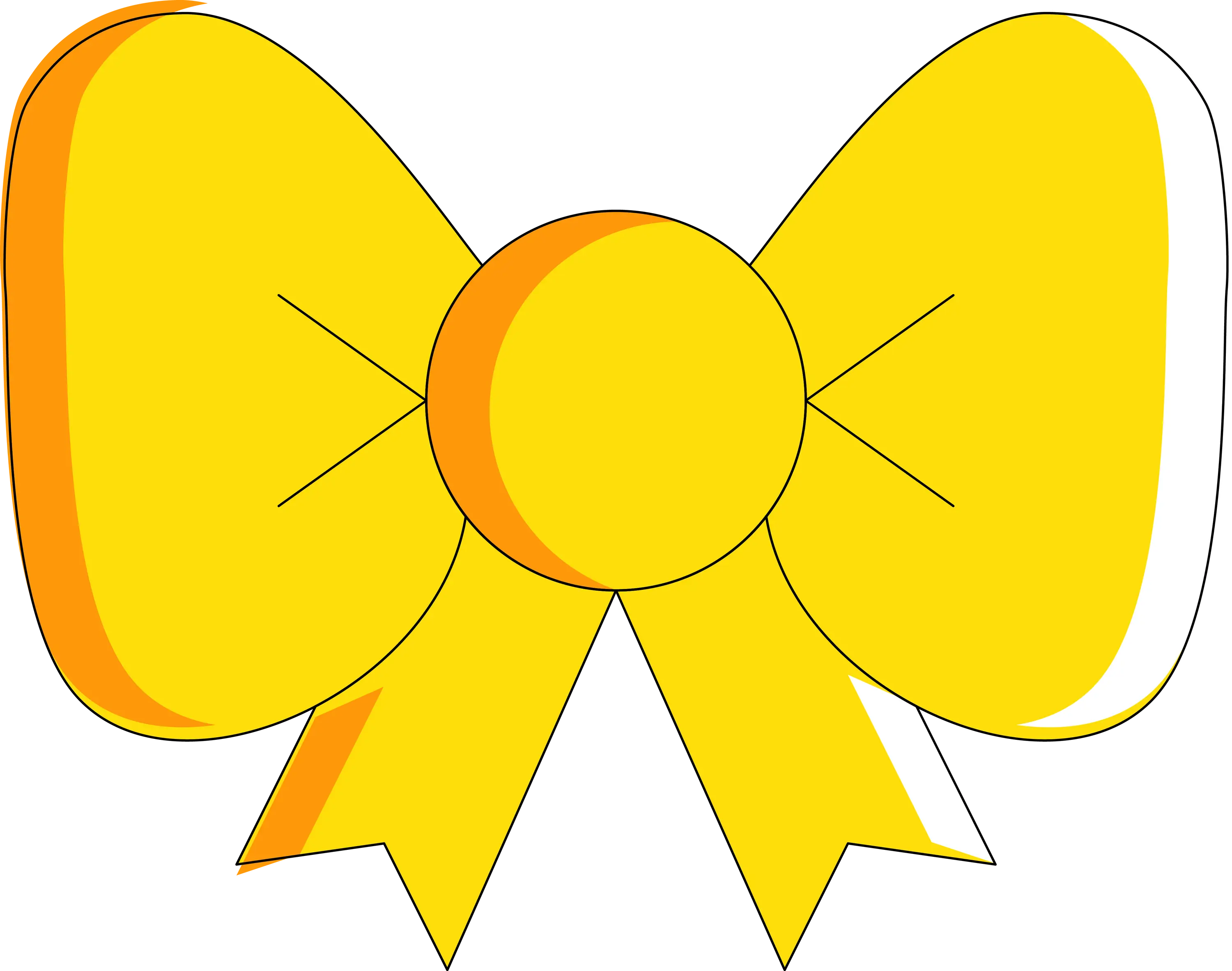Simple Yellow Bow Decoration