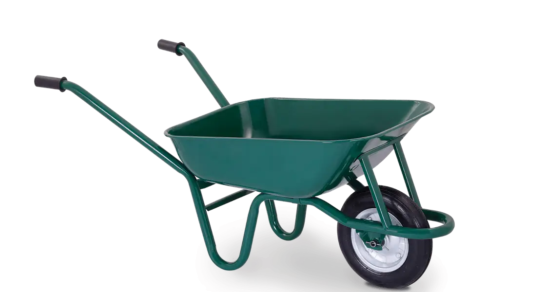 Green Wheelbarrow for Garden Use