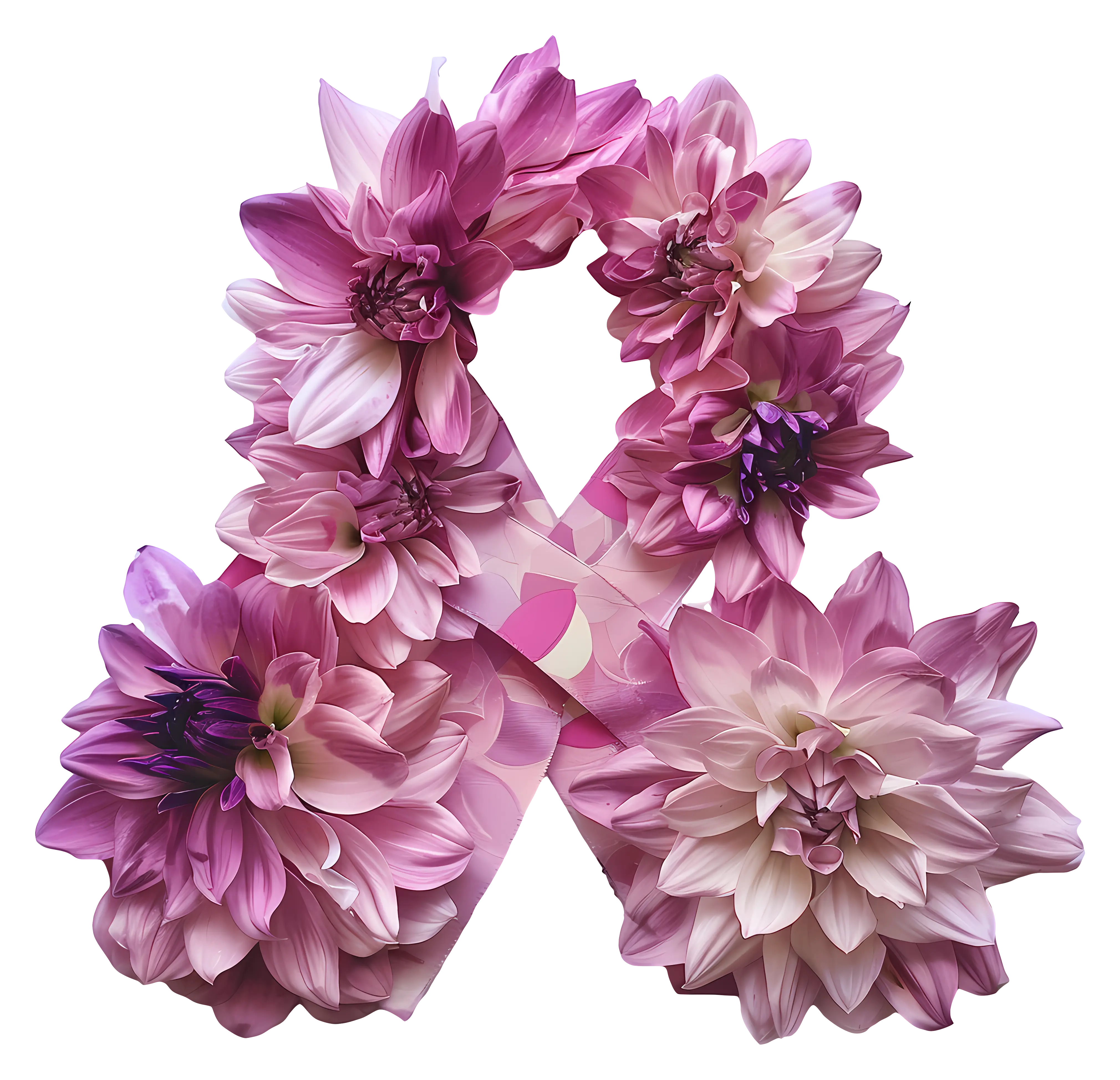 Pink Ribbon with Flowers for Awareness