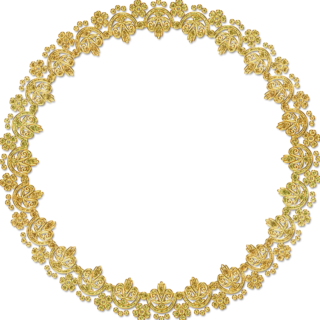 Golden Floral Wreath