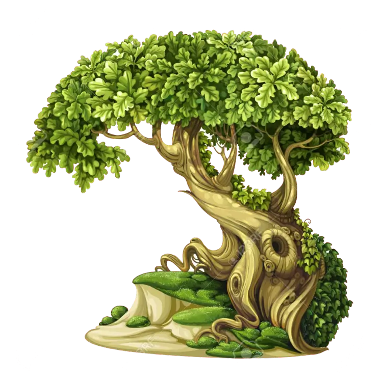 Fantasy Tree with Twisted Trunk