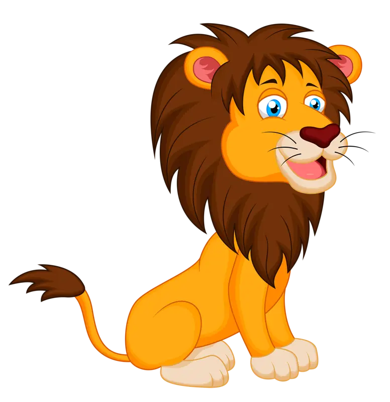 Smiling Cartoon Lion Illustration