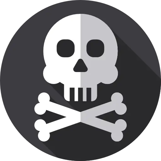 Skull with Crossbones Danger Icon