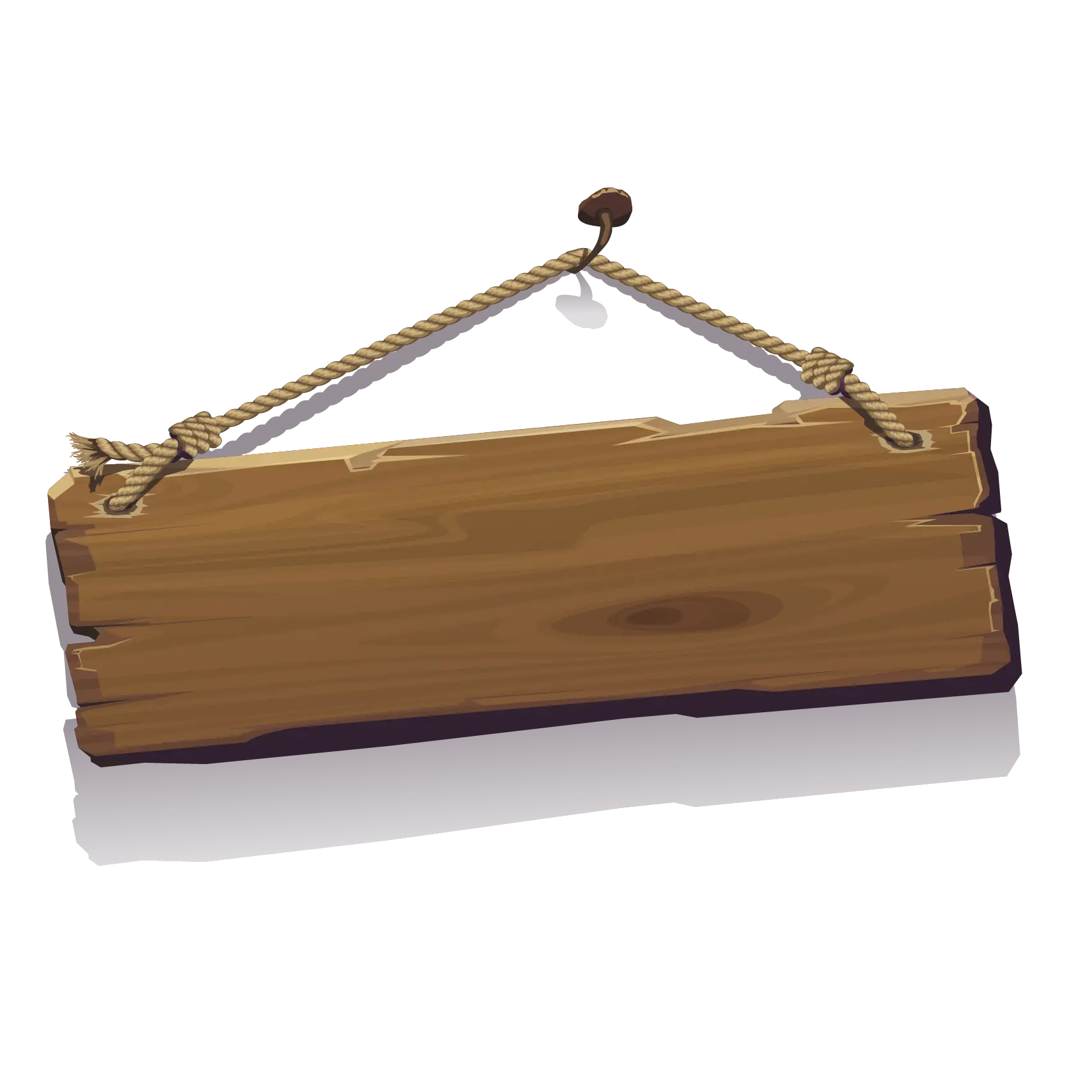 Wooden Hanging Sign Illustration