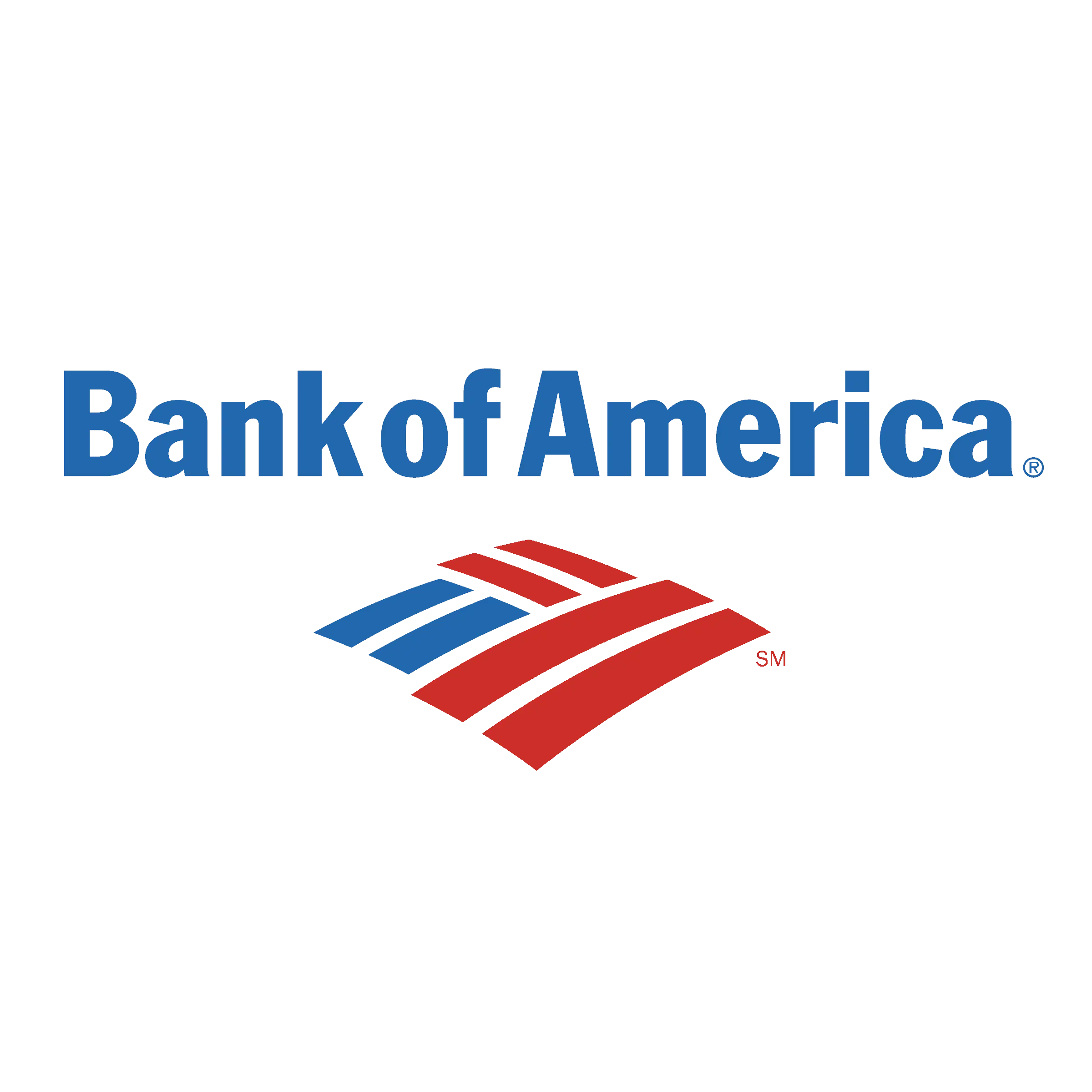 Bank of America Logo with Red, Blue, and White Design