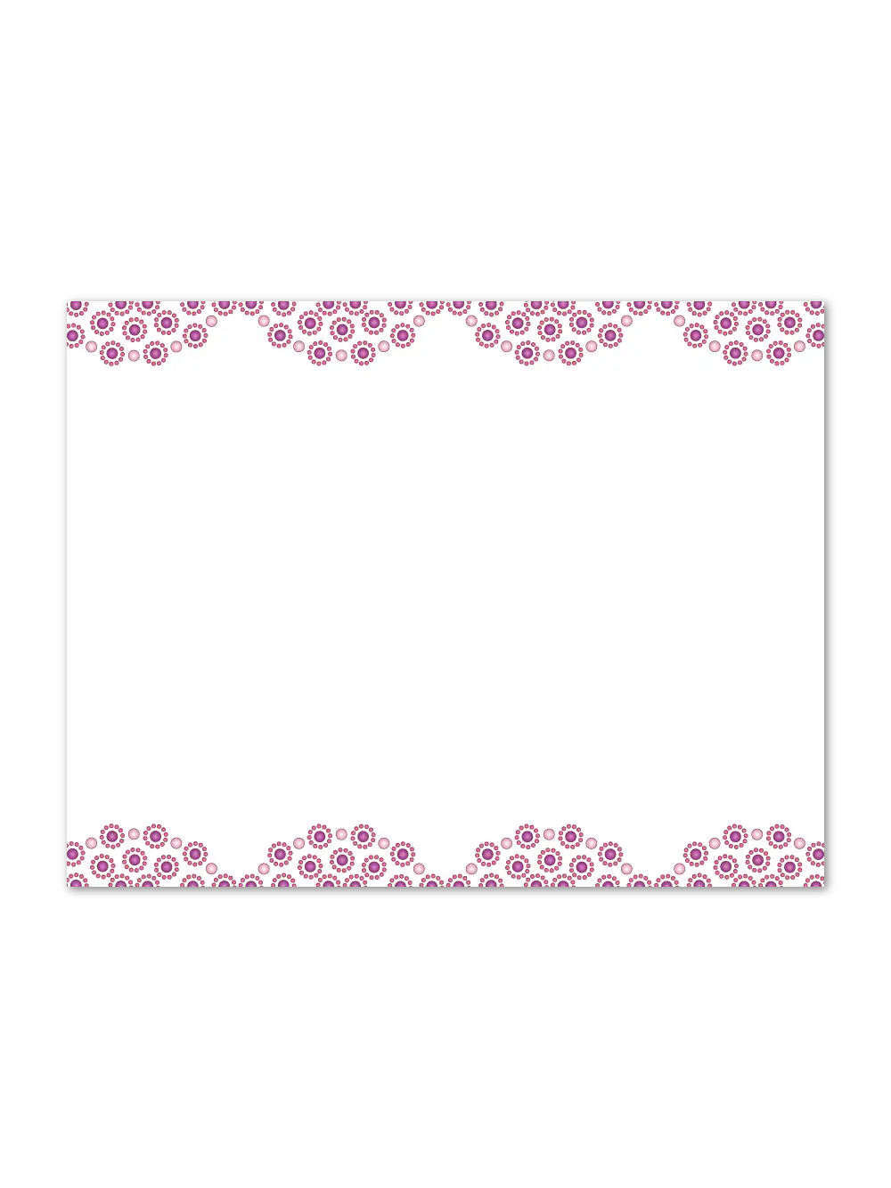 Elegant Decorative Border with Pink Circular Patterns