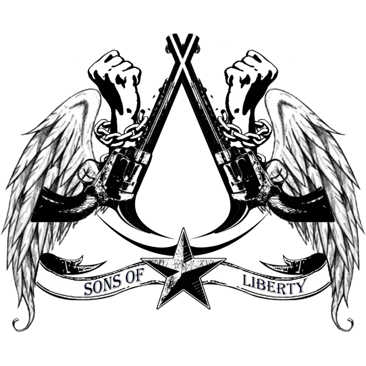 Sons of Liberty Emblem with Guns and Wings
