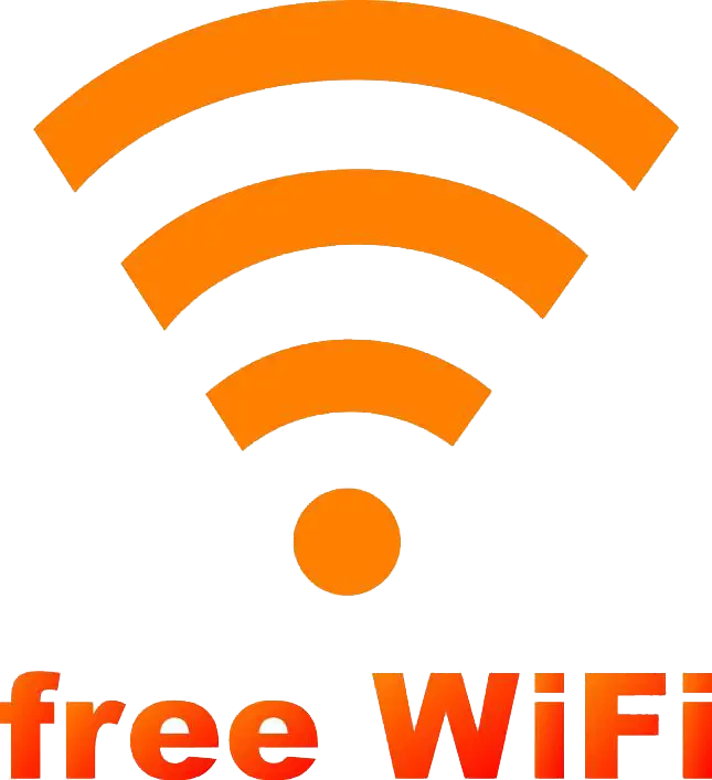 Orange Free Wifi Symbol Logo