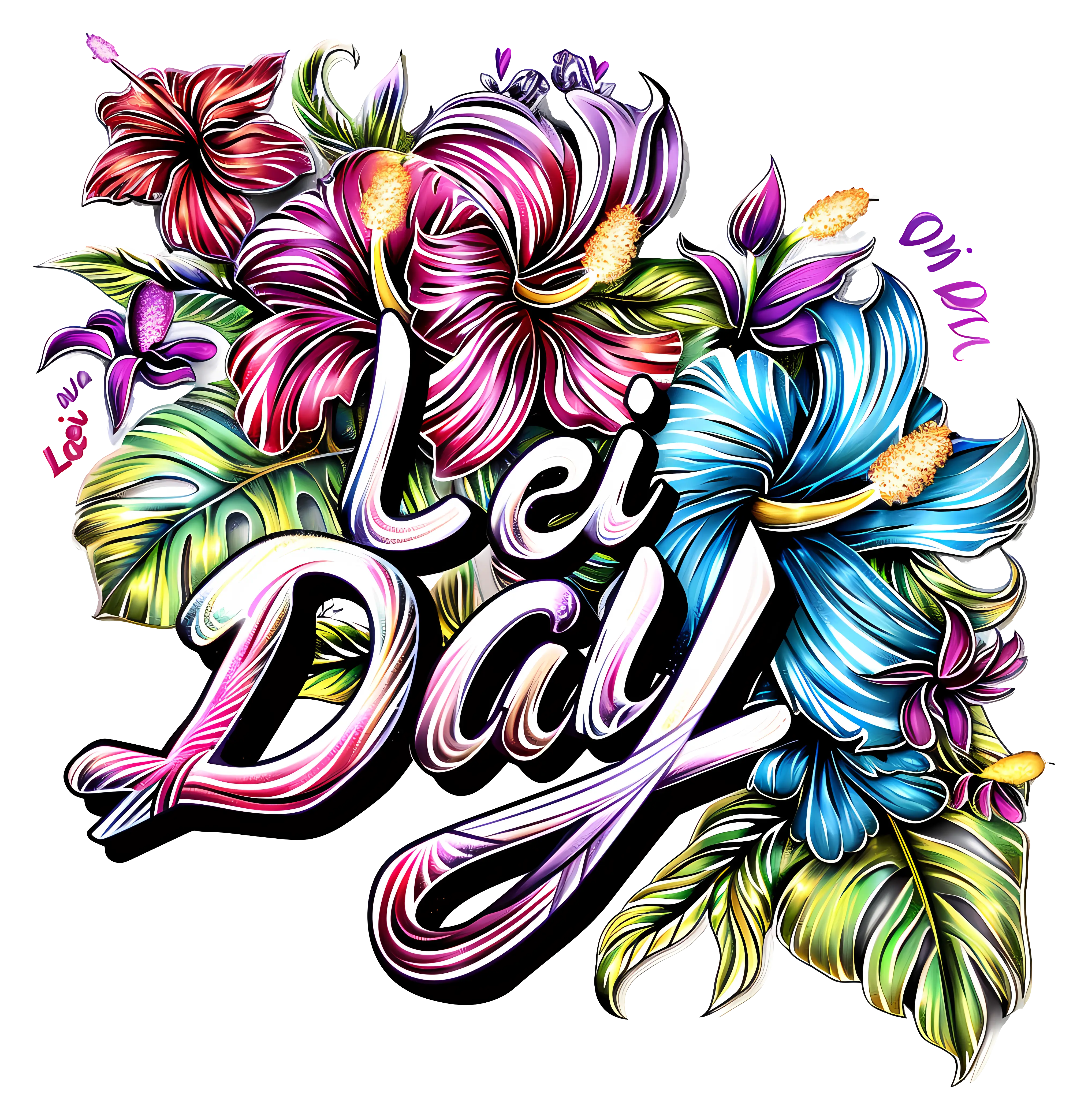 Lei Day Colorful Flowers