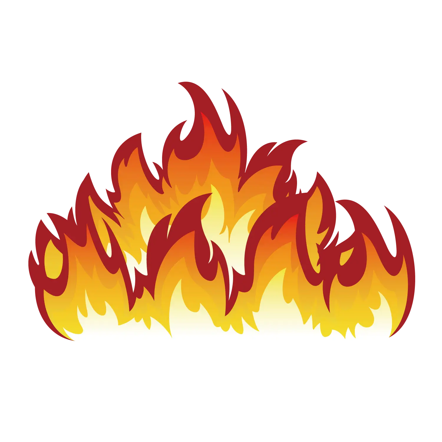Illustration of Blazing Fire Flames