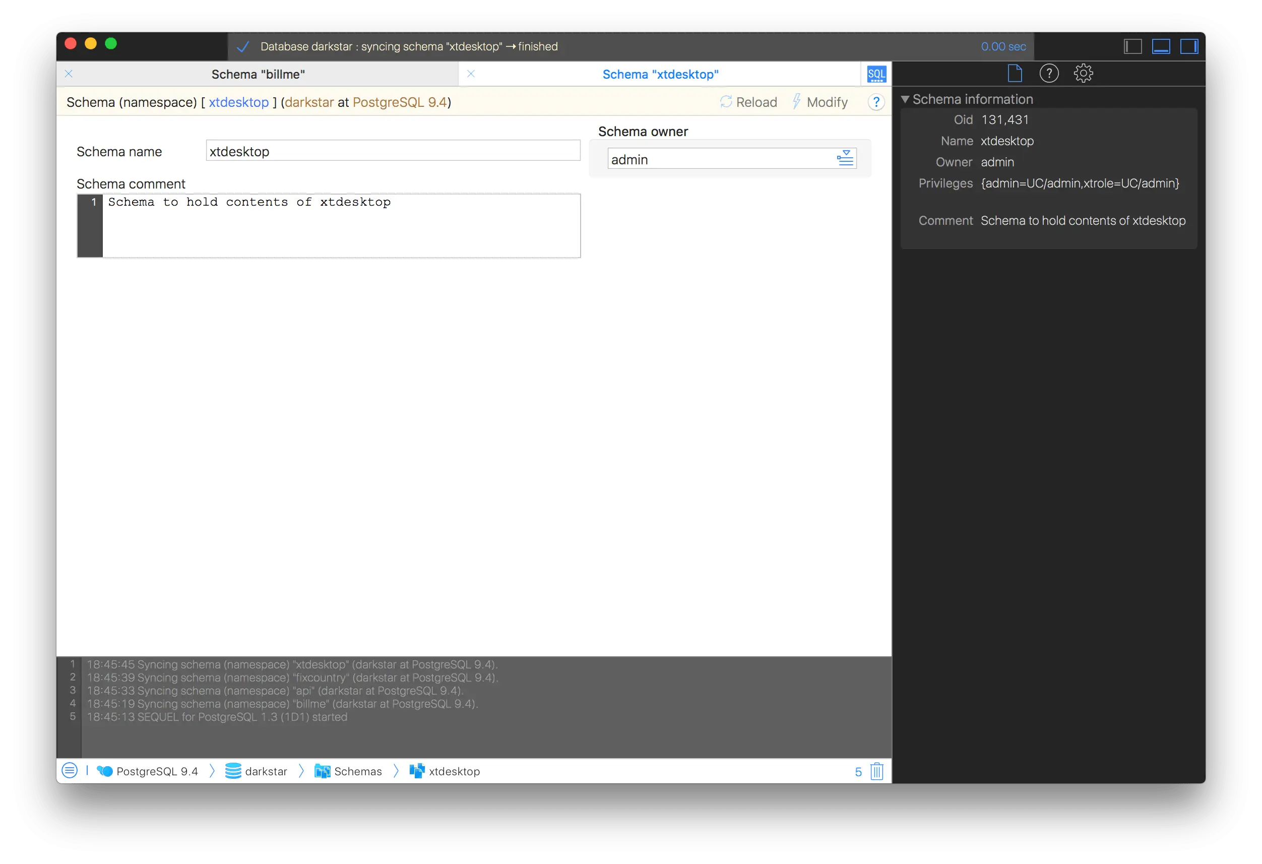 Software Schema Editor Interface