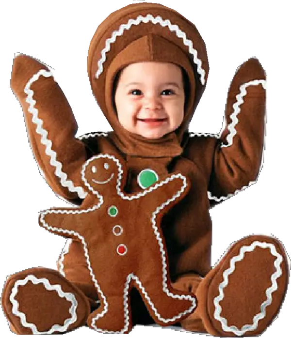 Cute Baby in Gingerbread Costume