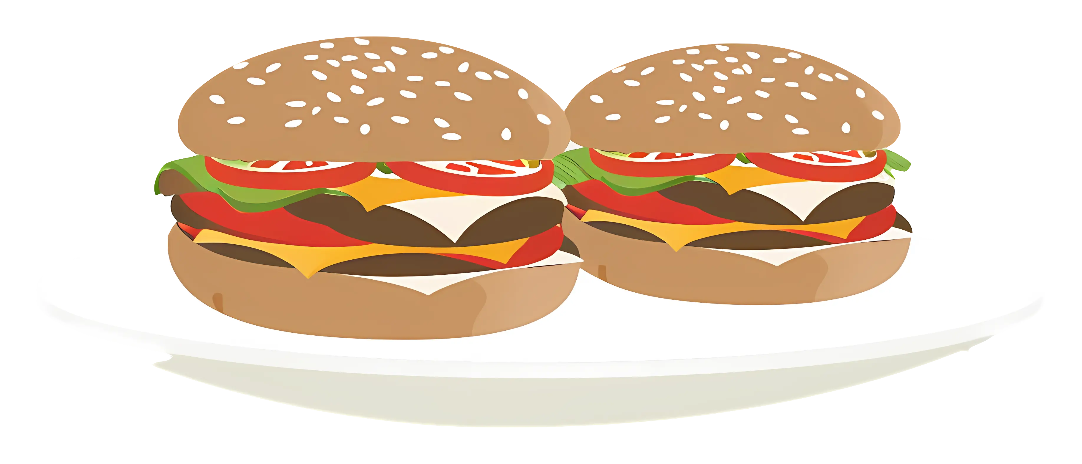 Delicious Cheeseburgers on Plate