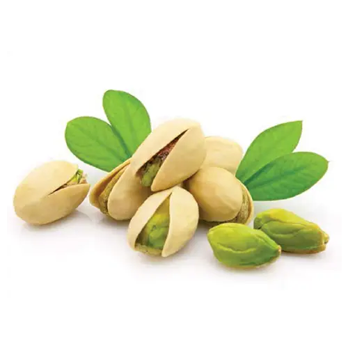 Fresh Pistachios with Leaves