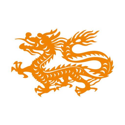 Orange Artistic Dragon Illustration