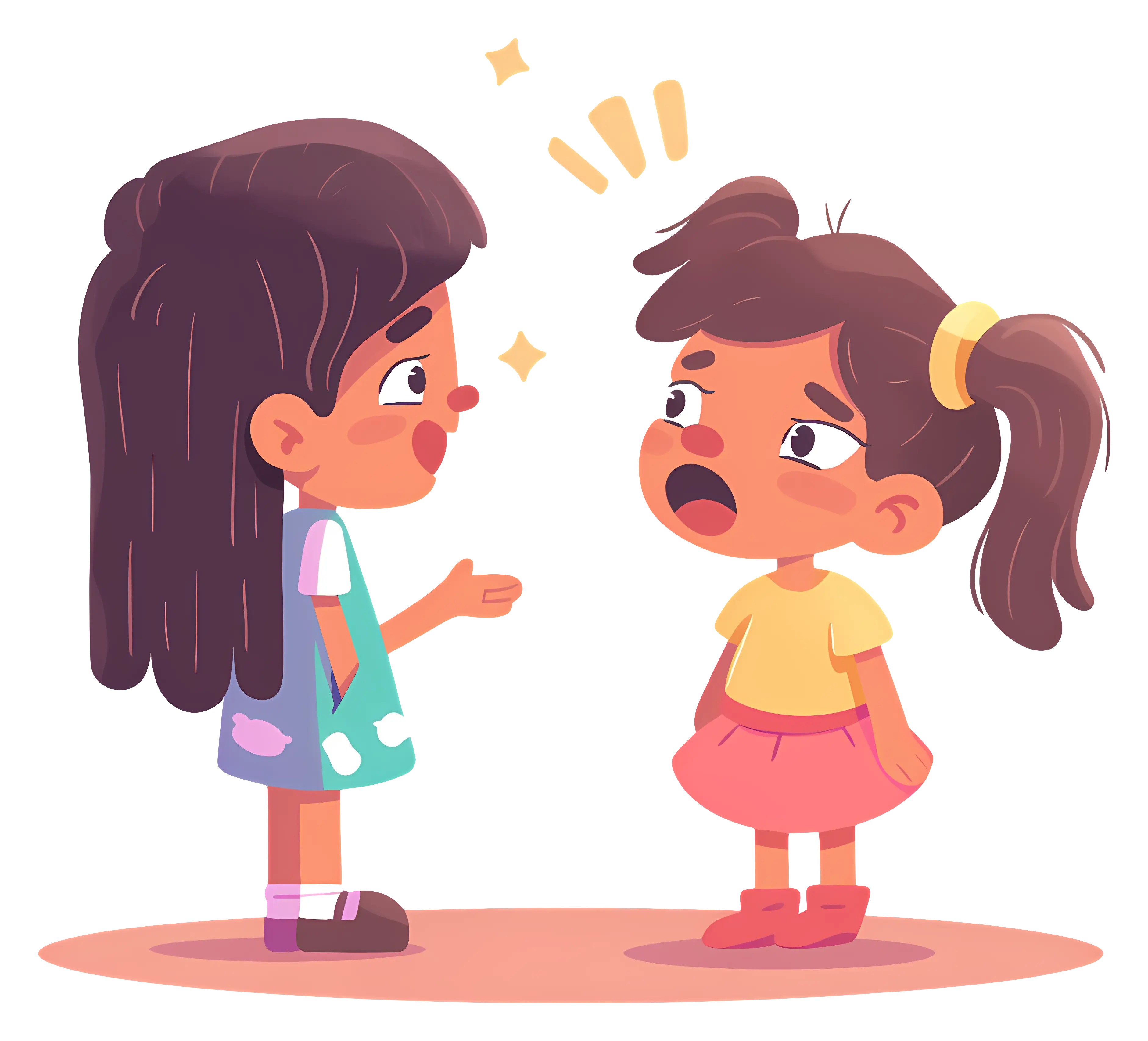 Two Girls Having a Conversation
