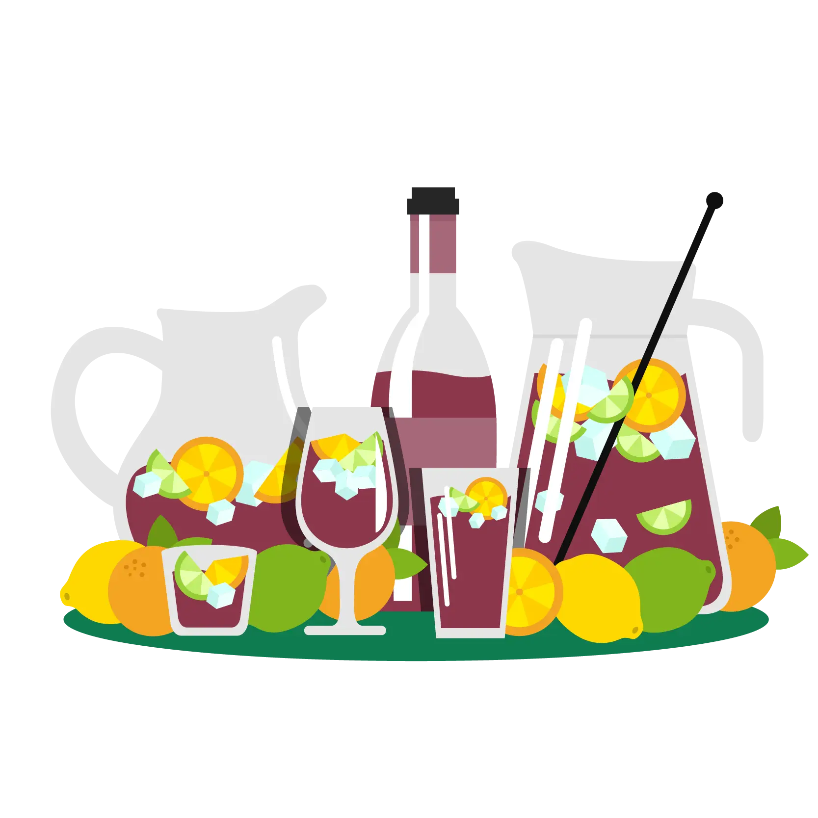 Refreshing Sangria with Fruits