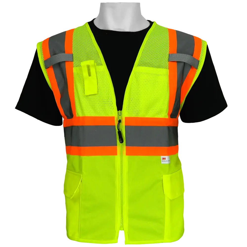 High Visibility Safety Vest with Reflective Stripes