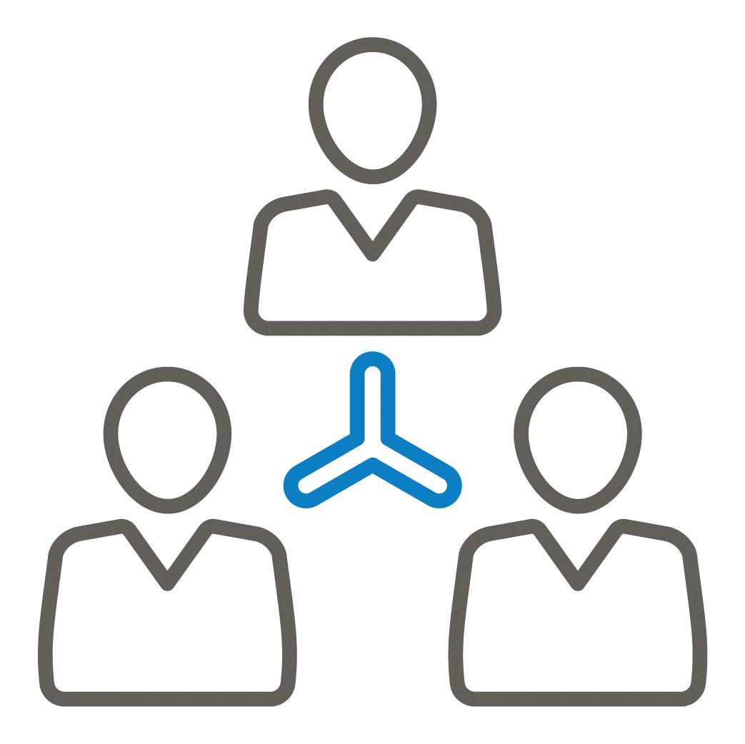 Network of Three People Icon