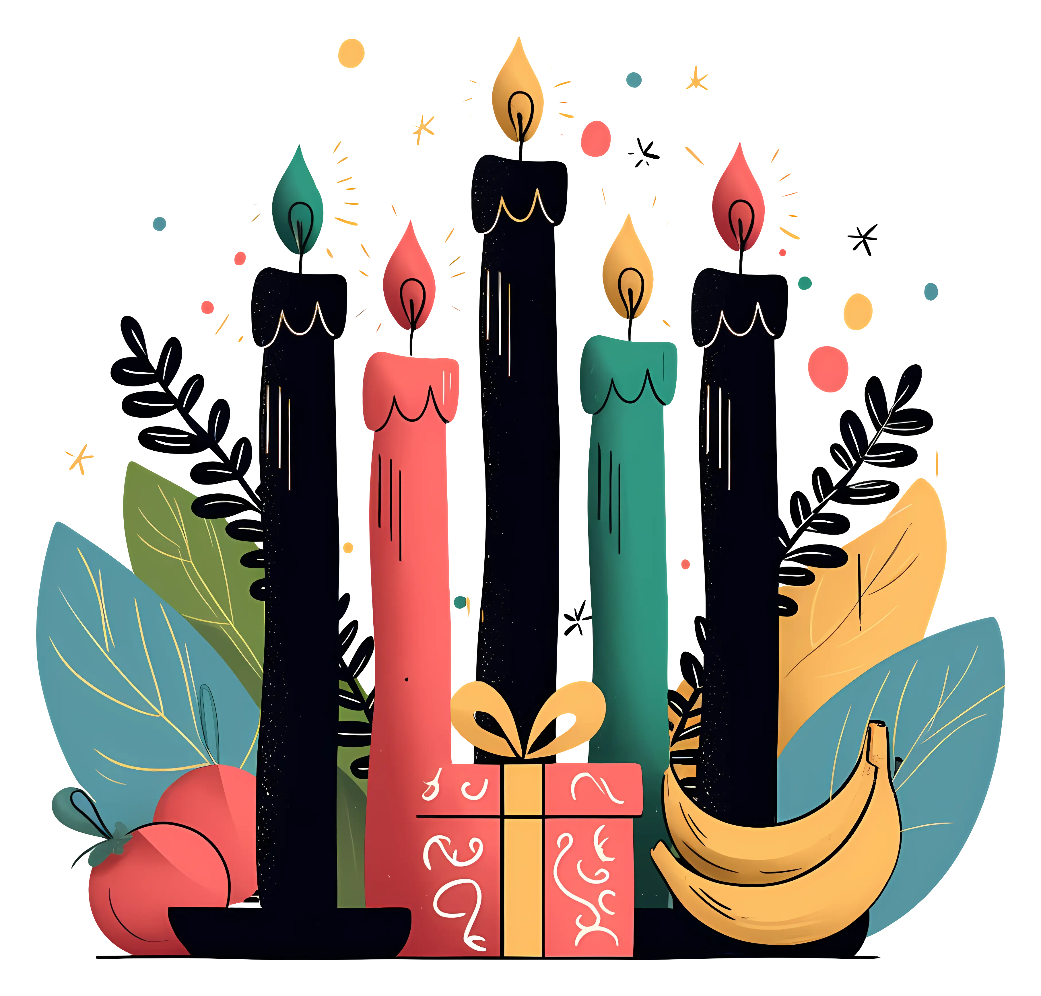 Kwanzaa Candles and Festive Decorations