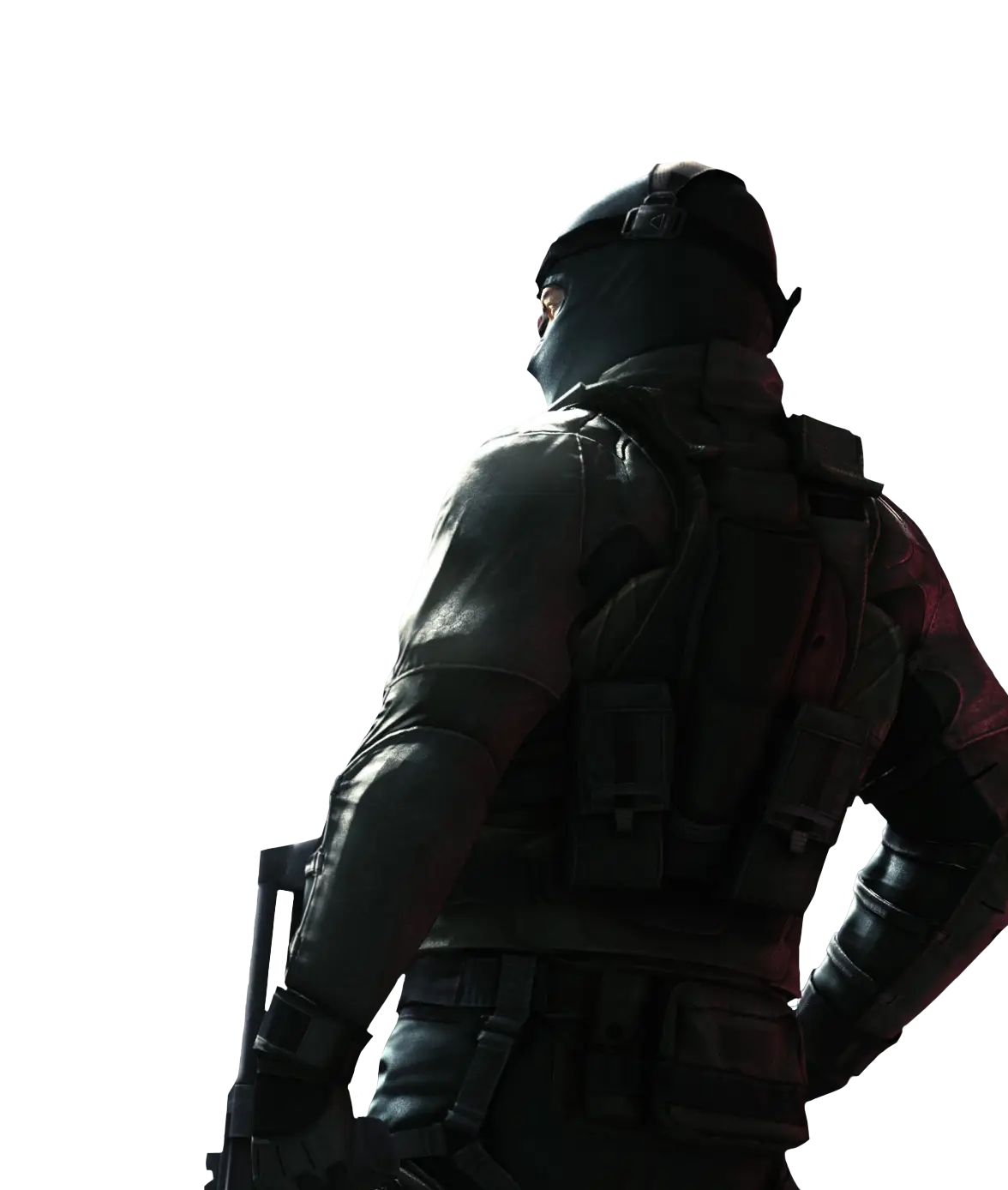 Back View of a Soldier