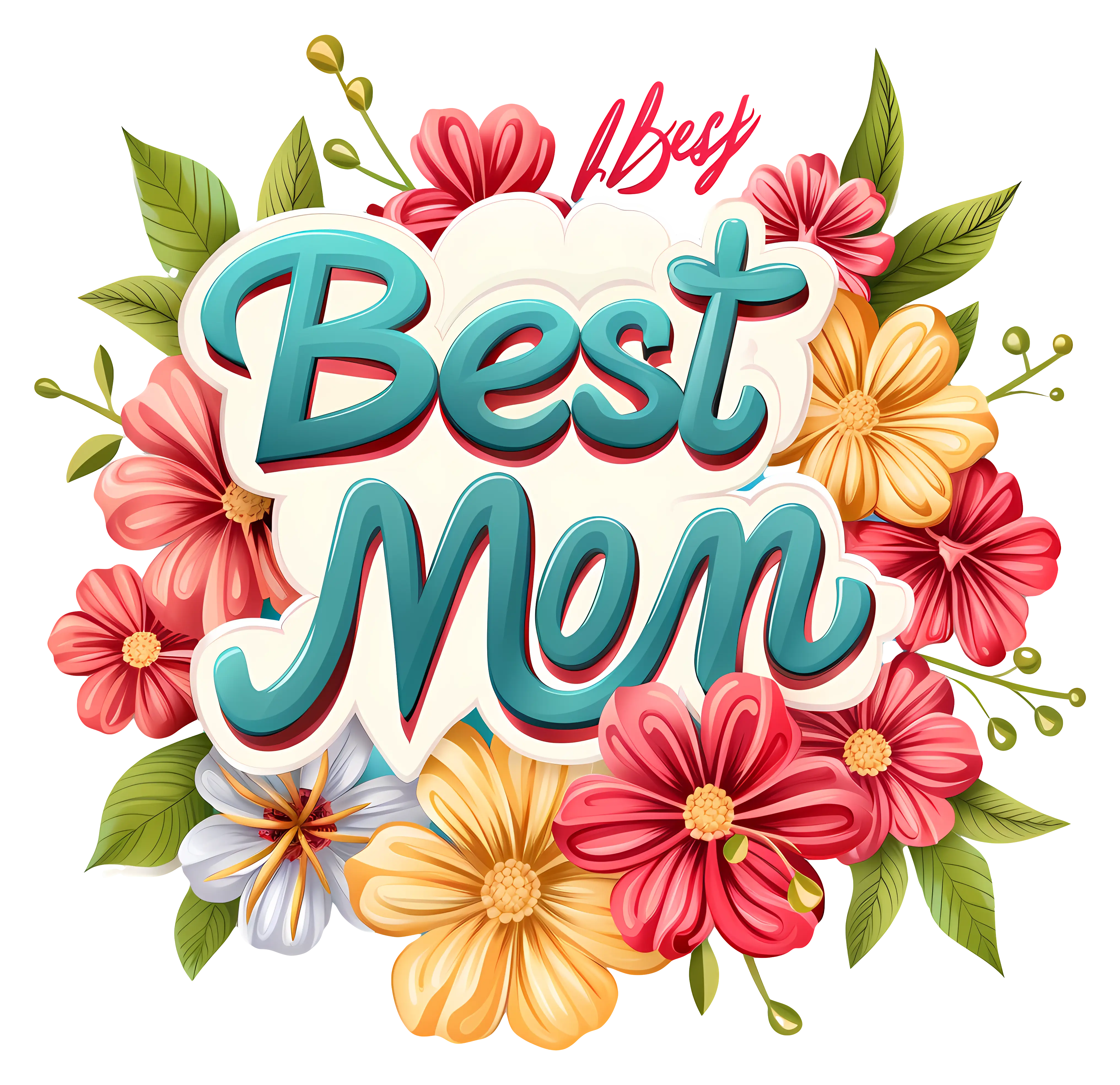 Best Mom Floral Artwork for Mother&#039;s Day