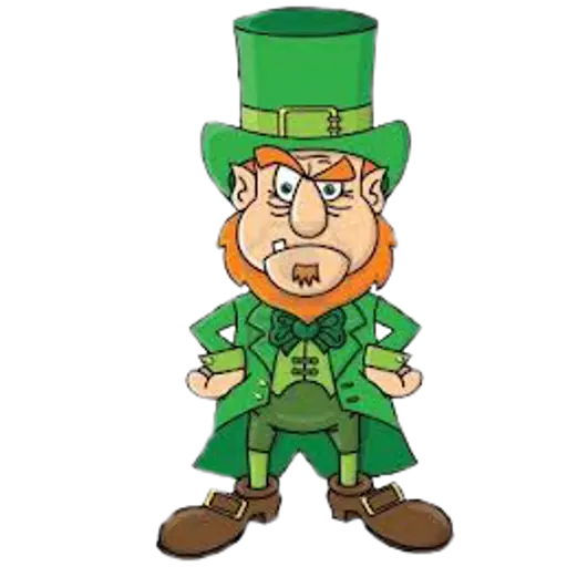 Green Leprechaun Character for St. Patrick&#039;s Day