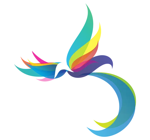 Colorful Flying Bird