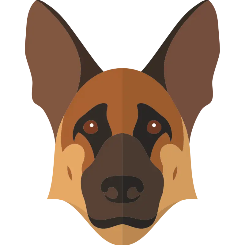 German Shepherd Face Illustration for Pet Lovers